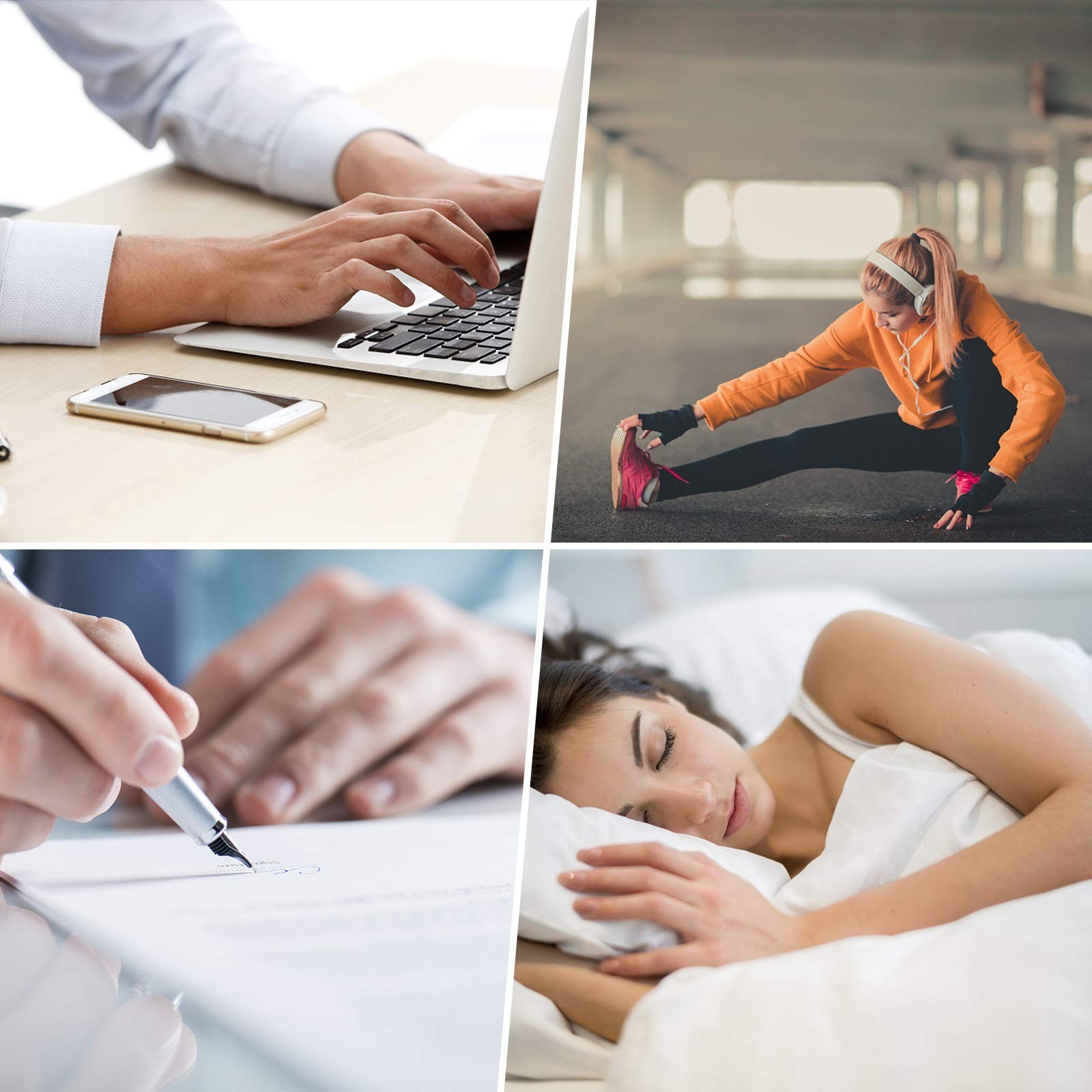 Copper Compression Gloves for Women Men, Full Finger Breathable & Moisture Wi…