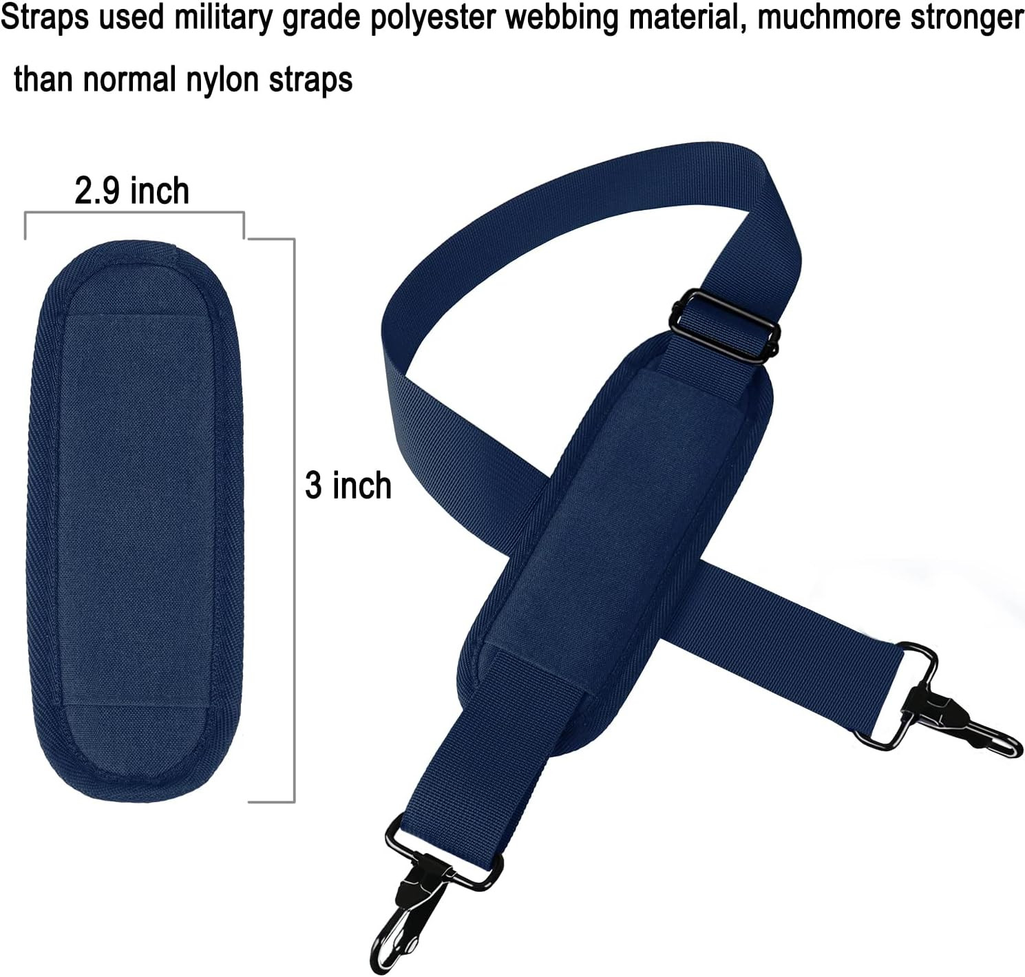 Shoulder Strap, Universal Adjustable 56 Inch Shoulder Belt Replacement