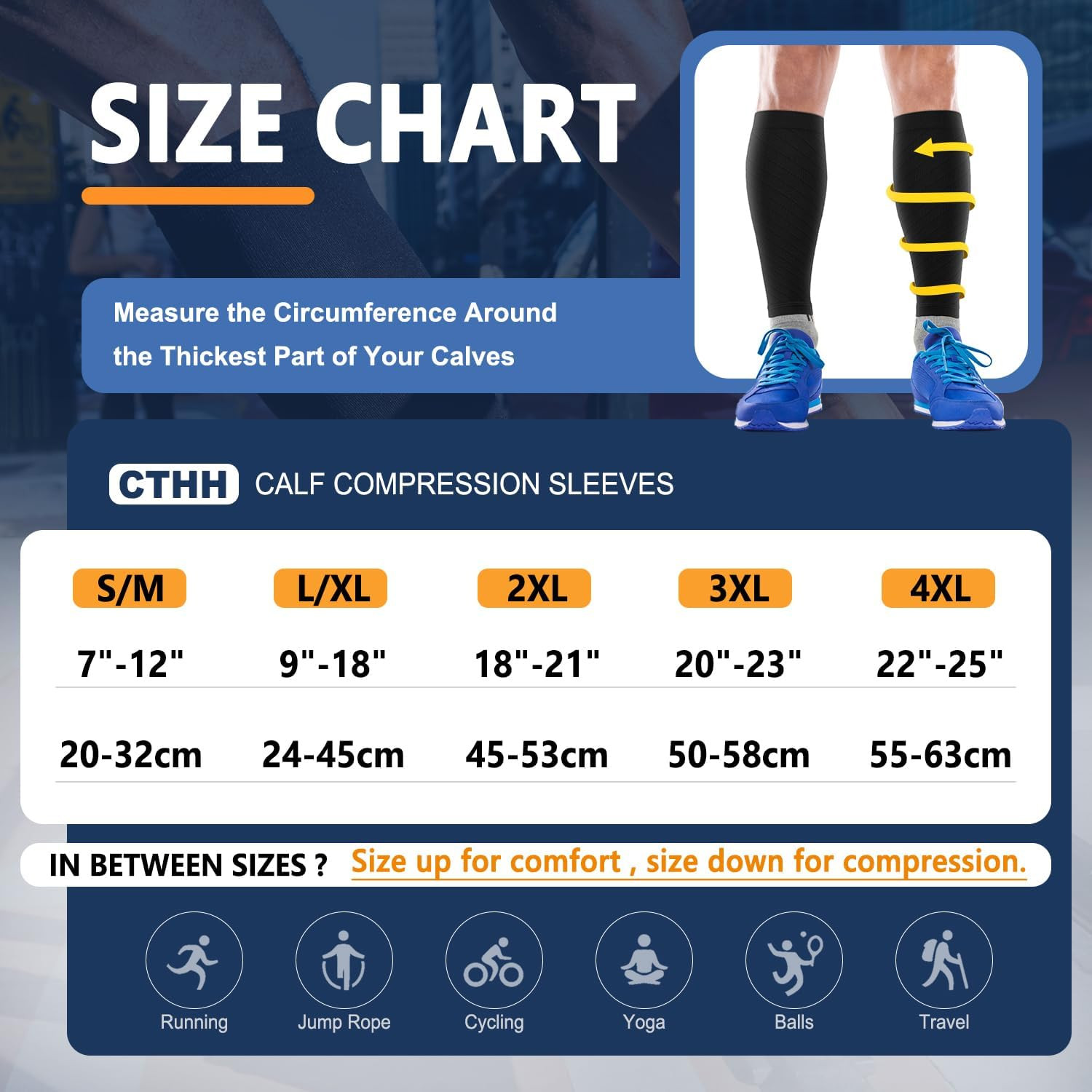 3 Pairs Calf Compression Sleeves for Men & Women – Footless Compression Socks Le
