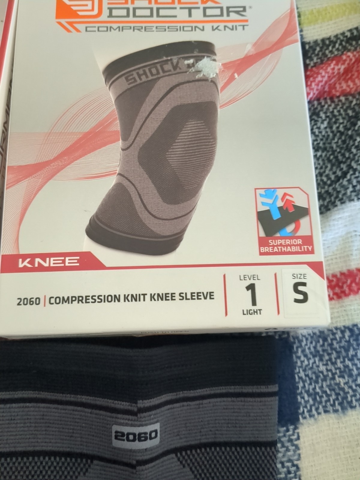Shock Doctor Compression Knit Knee Sleeve Adult Small Level 1 Light Lot Of 2