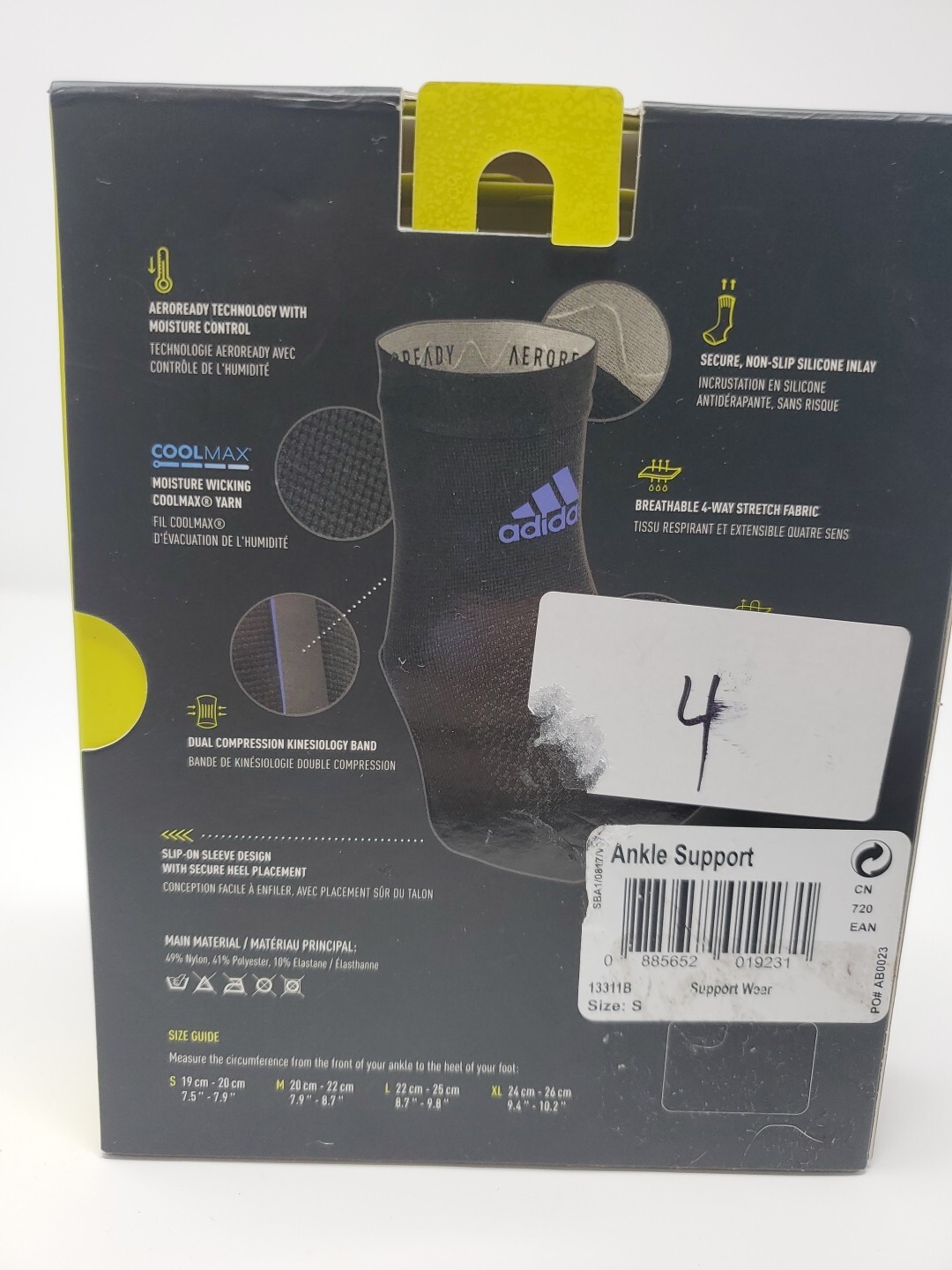 Adidas Performance Ankle Support Size S