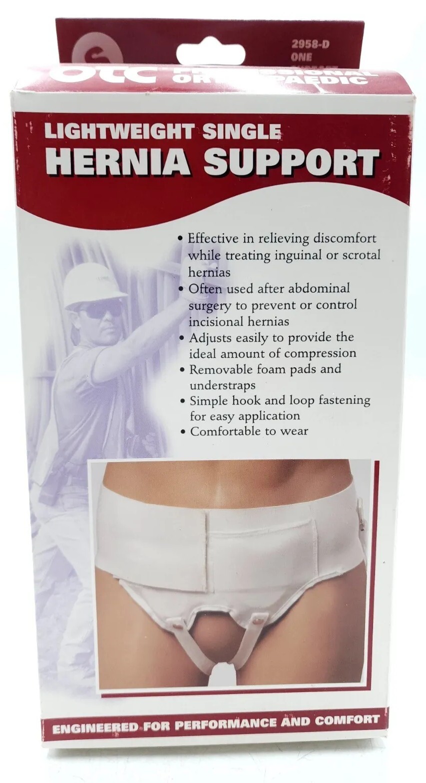 OTC Lightweight Single Bi Lateral Hernia Support 2958D-S Elas DBL Sz S Small
