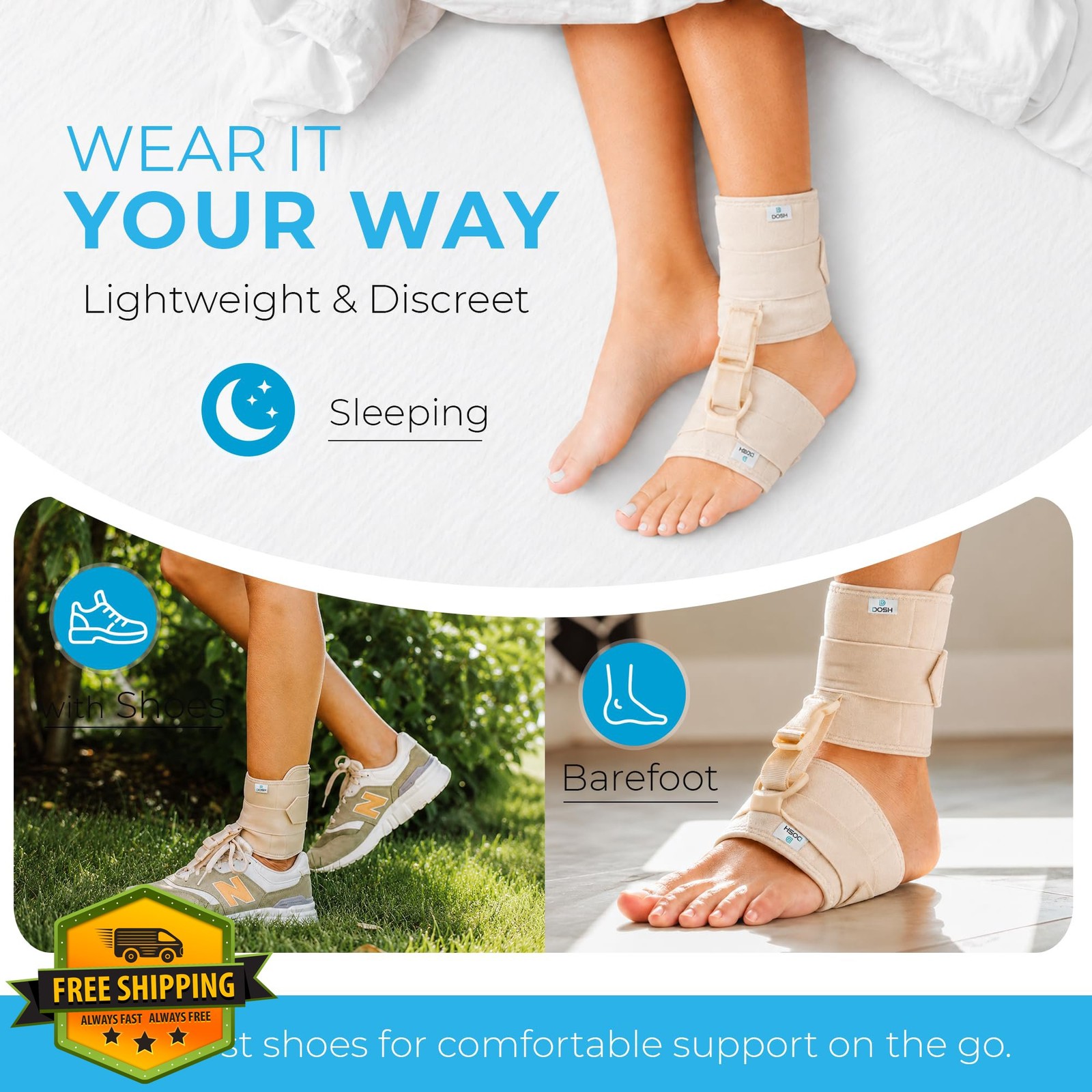 Dosh Beige Foot Drop Brace