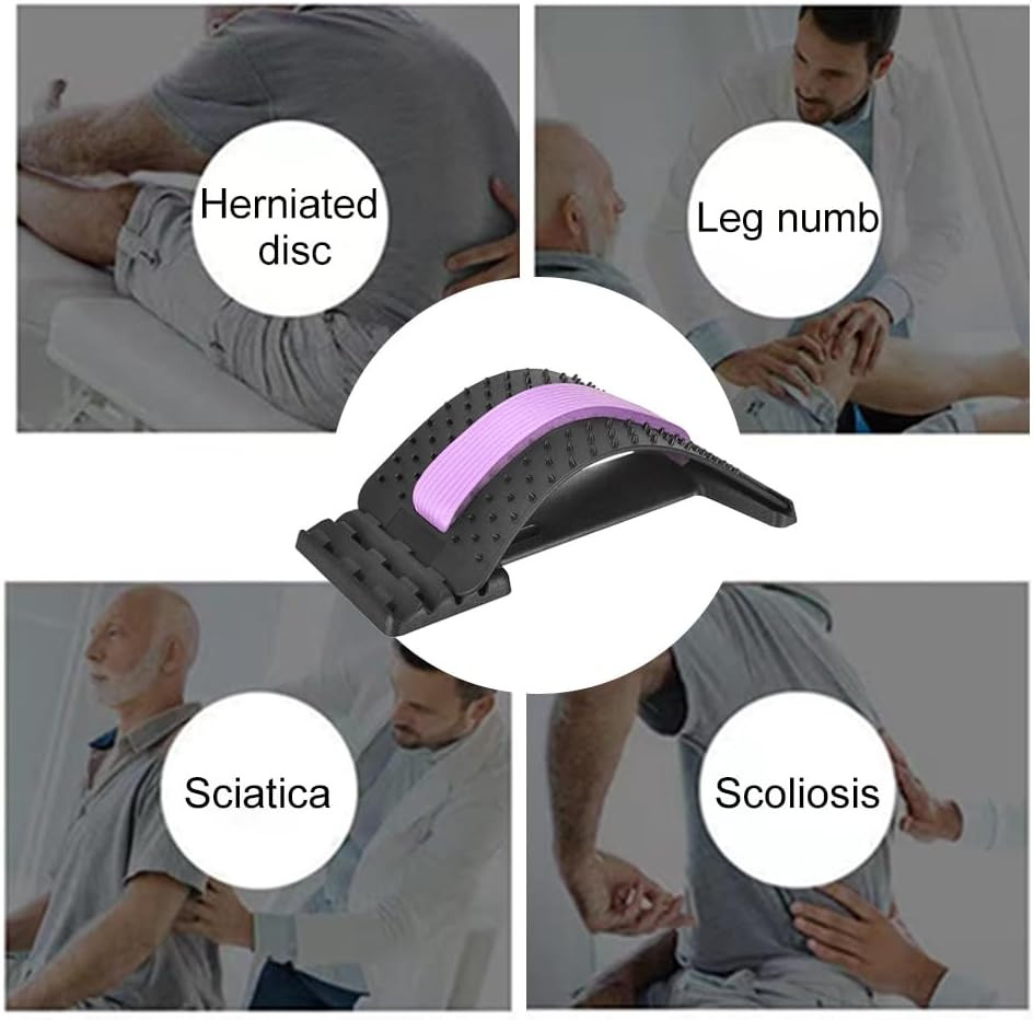 Back Stretcher for Lower Back Pain Relief, 4 Level Adjustable Lumbar Cracker Boa