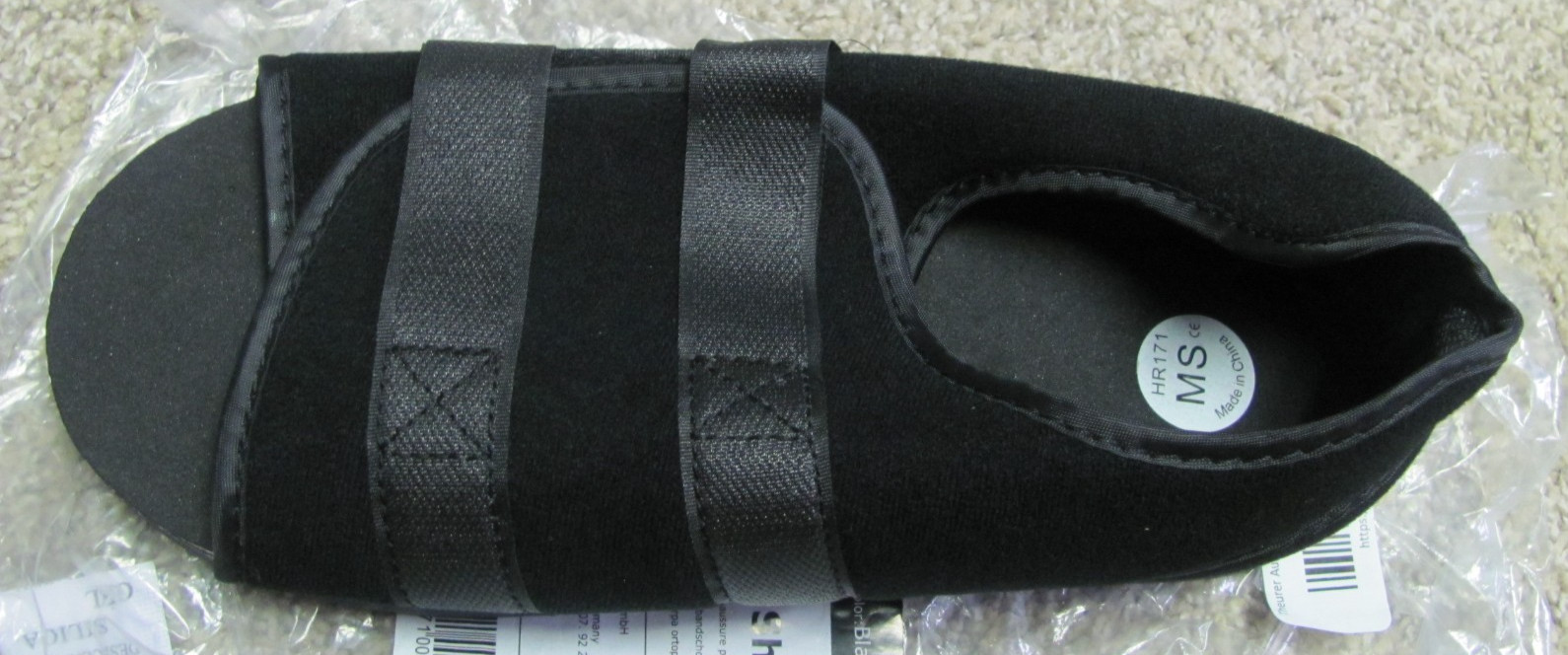 Health Design Soft Touch Post Op Shoe – Men’s Small (New)