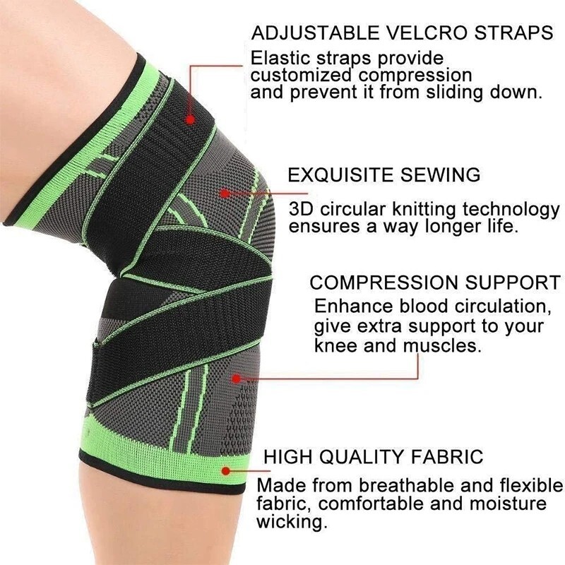 Knee Sleeve Compression Brace Support Joint Arthritis Pain Relief For Sports Gym