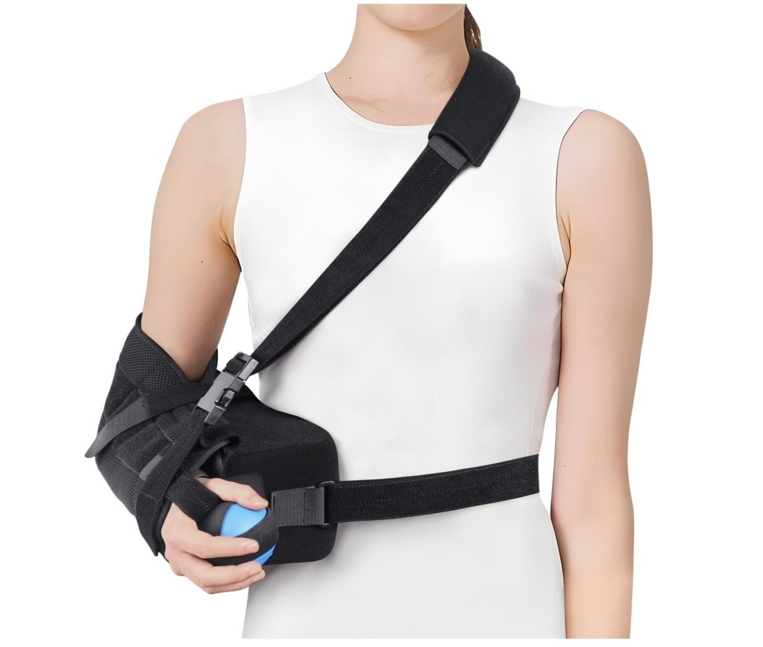 Abducted Shoulder Sling Immobilizer, Padded Rotator Cuff Support Brace
