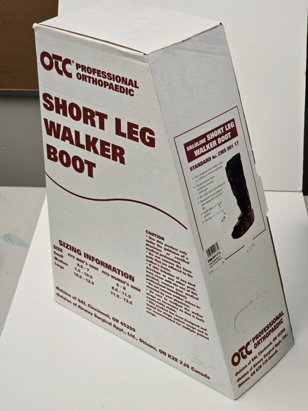 OTC Professional Short Leg Walker Boot Standard Size Large