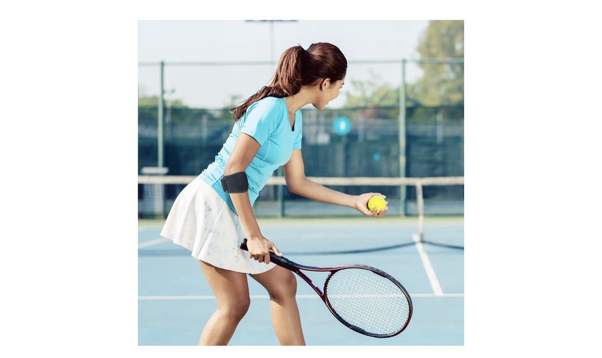 Moonsmile , Two tennis elbow brace straps For Tennis, Elbow, Black