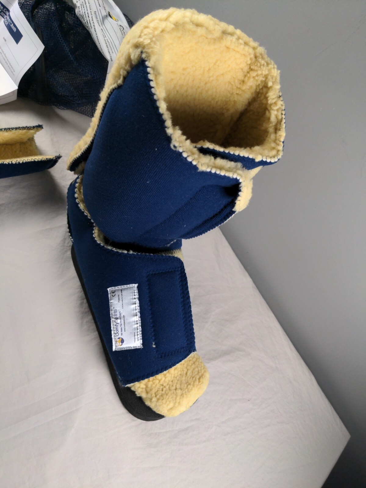 Comfy Splints 24-2302 Comfy Boot with Fleece lined Headliner – Adult, Dark Blue
