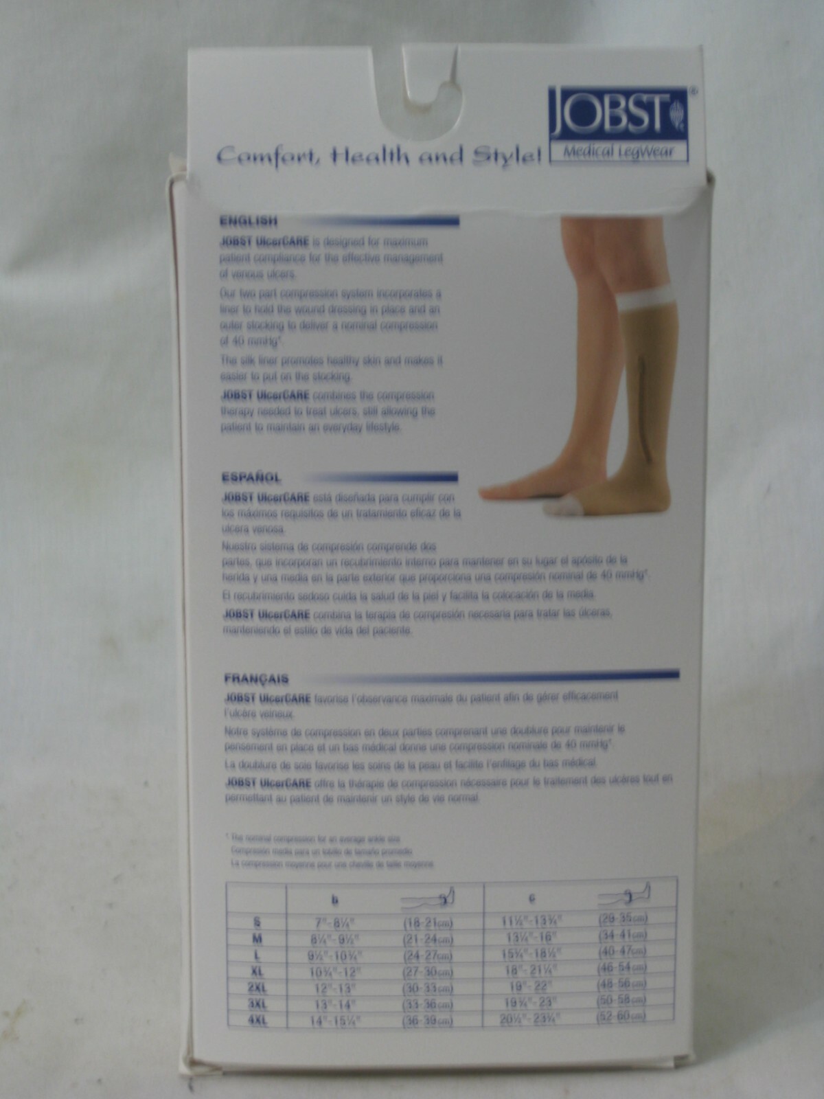 JOBST Medical Leg Wear 114489 2XLarge Beige Knee OT CL-LT Knee High w/ zipper +