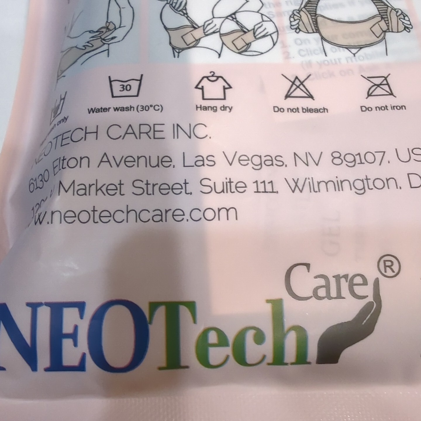 Neo Tech Care Maternity Back-MEDIUM Belly Belt SUPPORT Blk Adjust Breathable NEW