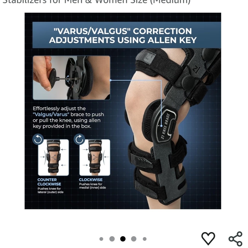 Z ONE Z1 K4 OsteoAlign Hinged Knee Brace Support Joint Pain Relief Size Medium