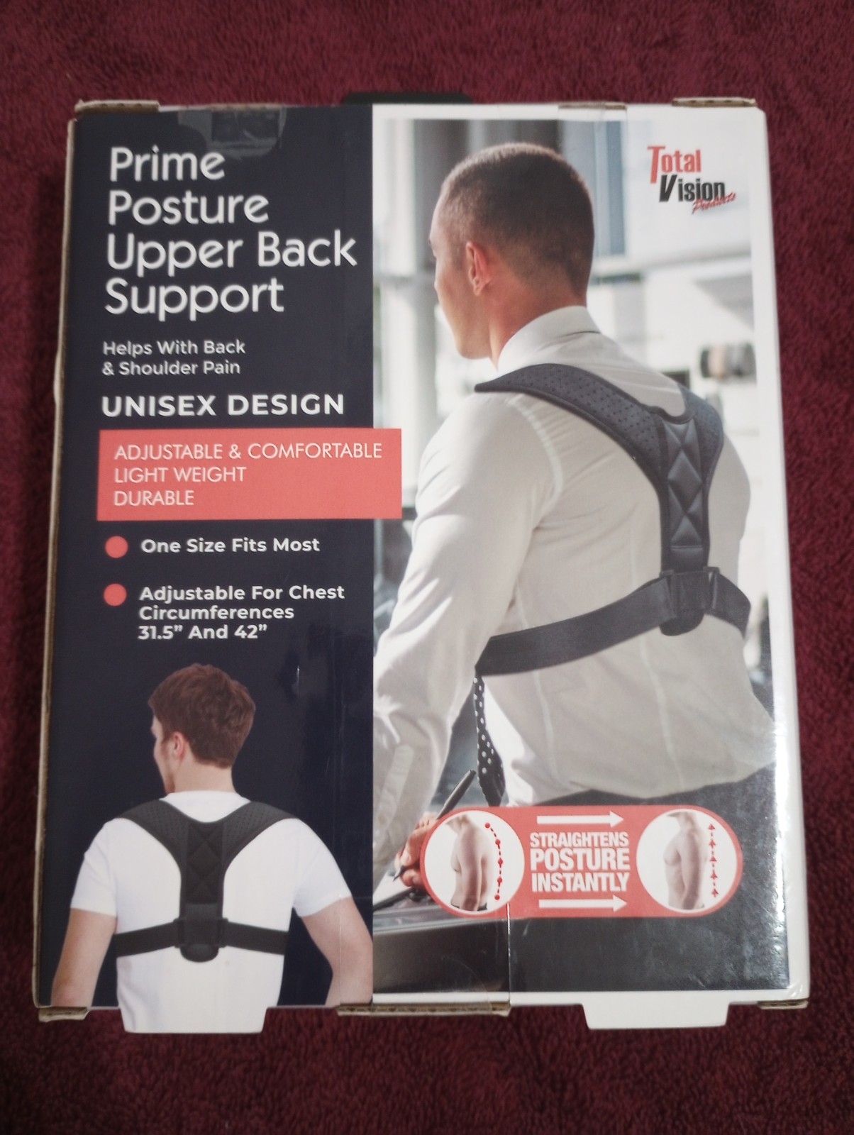Prime Back Pain Brace & Posture Corrector – Upper Back Support for Men & Women