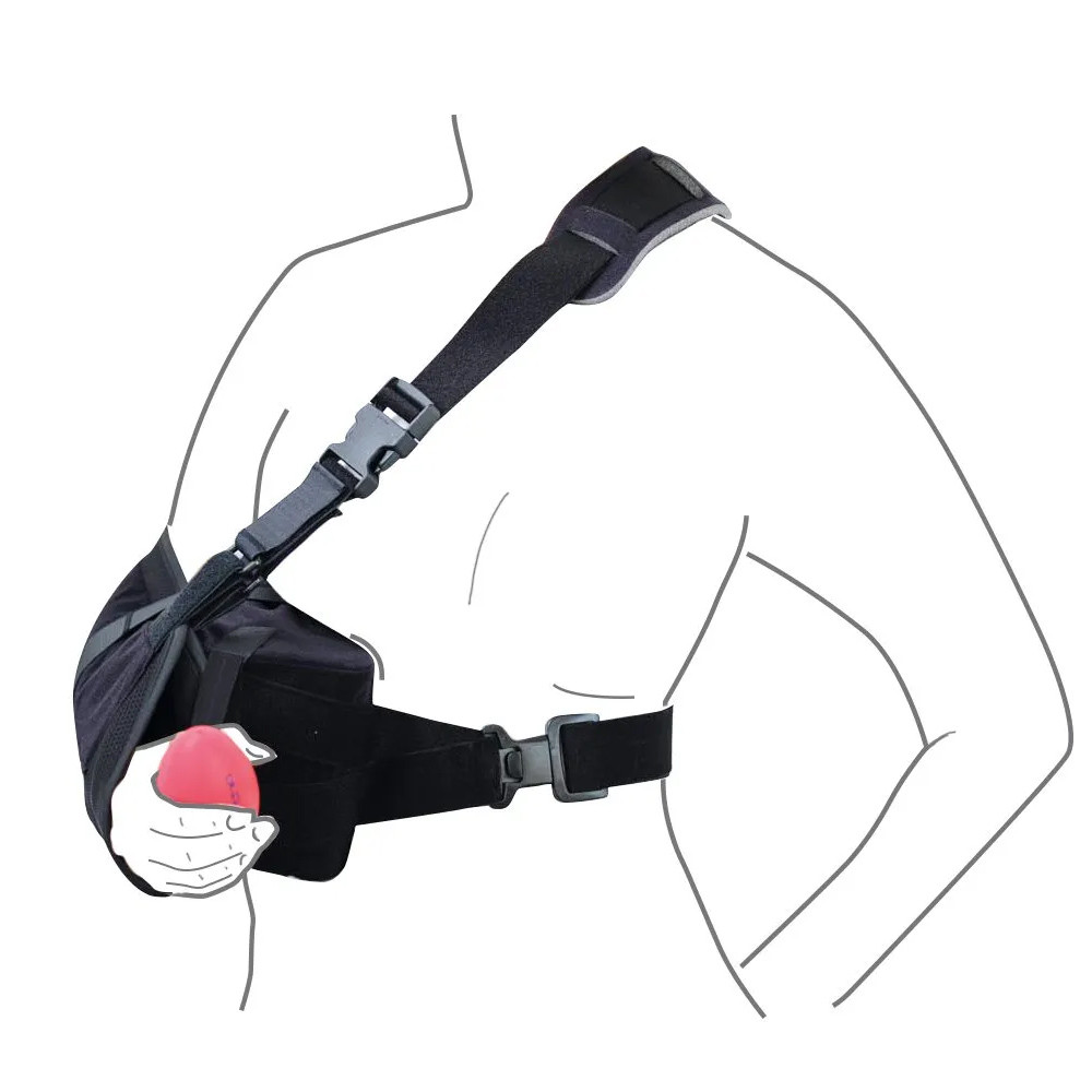 Tenortho Shoulder Abduction Cushion Brace TEN-ABD 10/15 Degree Black