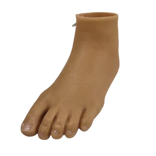 Custom Silicone 1 Foot Cover for Toe & Partial Foot Amputation Prosthesis