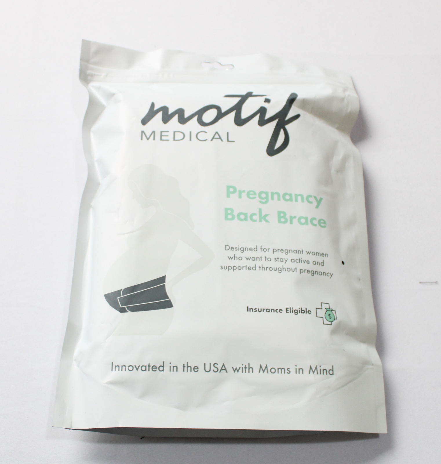 Motif Medical Women’s Maternity Pregnancy Back Brace CG2 White Large NWT