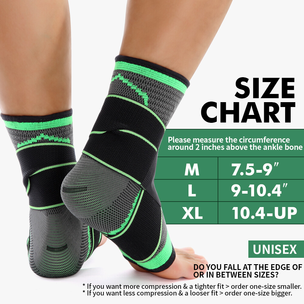 Ankle Support Compression Foot Brace Strap Achilles Tendon Plantar Pain Wrap Gym