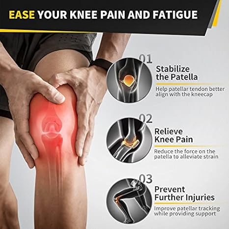 CAMBIVO Knee Support Straps – 2 Pack for Pain Relief in Sports & Daily Use