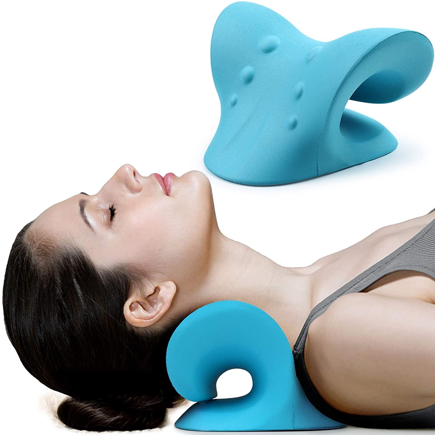Acupressure Neck and Shoulder Relaxer Pillow Stiff Neck Pain Cervical Traction