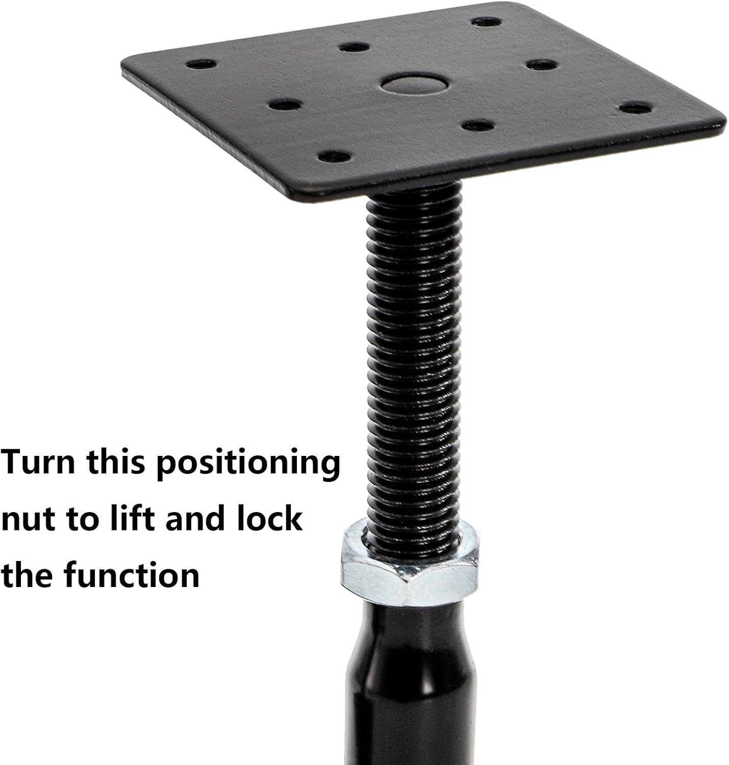 4 Pack Adjustable Support Jacks – Heavy Duty Floor Jack Set, Lifts 4.2″ to 7.4″