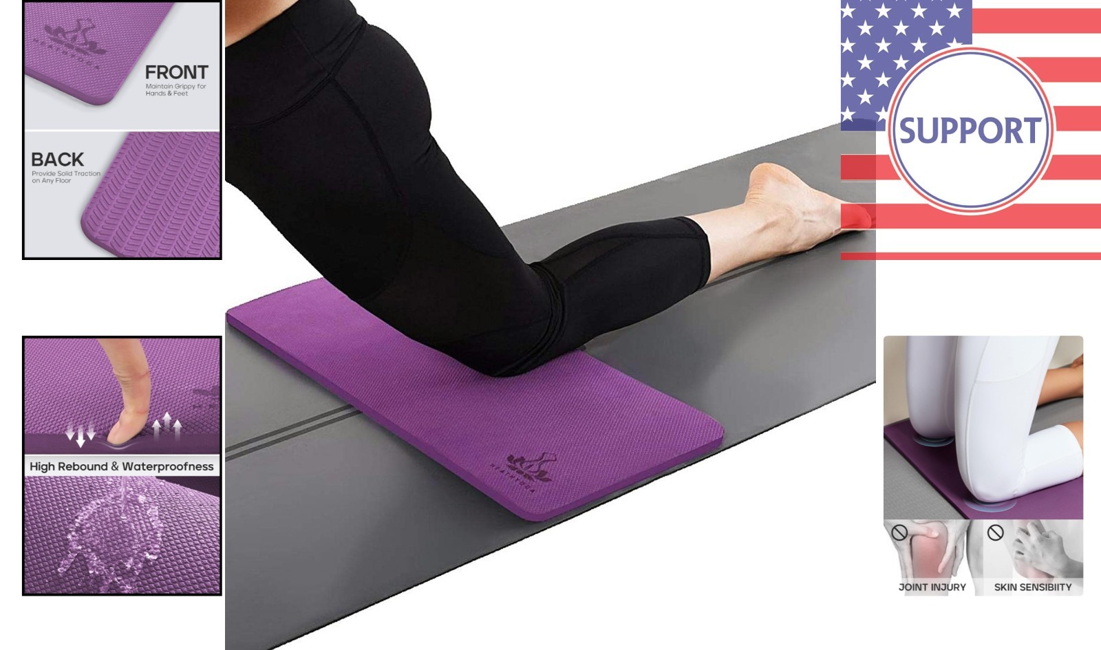 Lightweight Non-Slip Yoga Knee Cushion for Joint Comfort – Perfect for Exercises