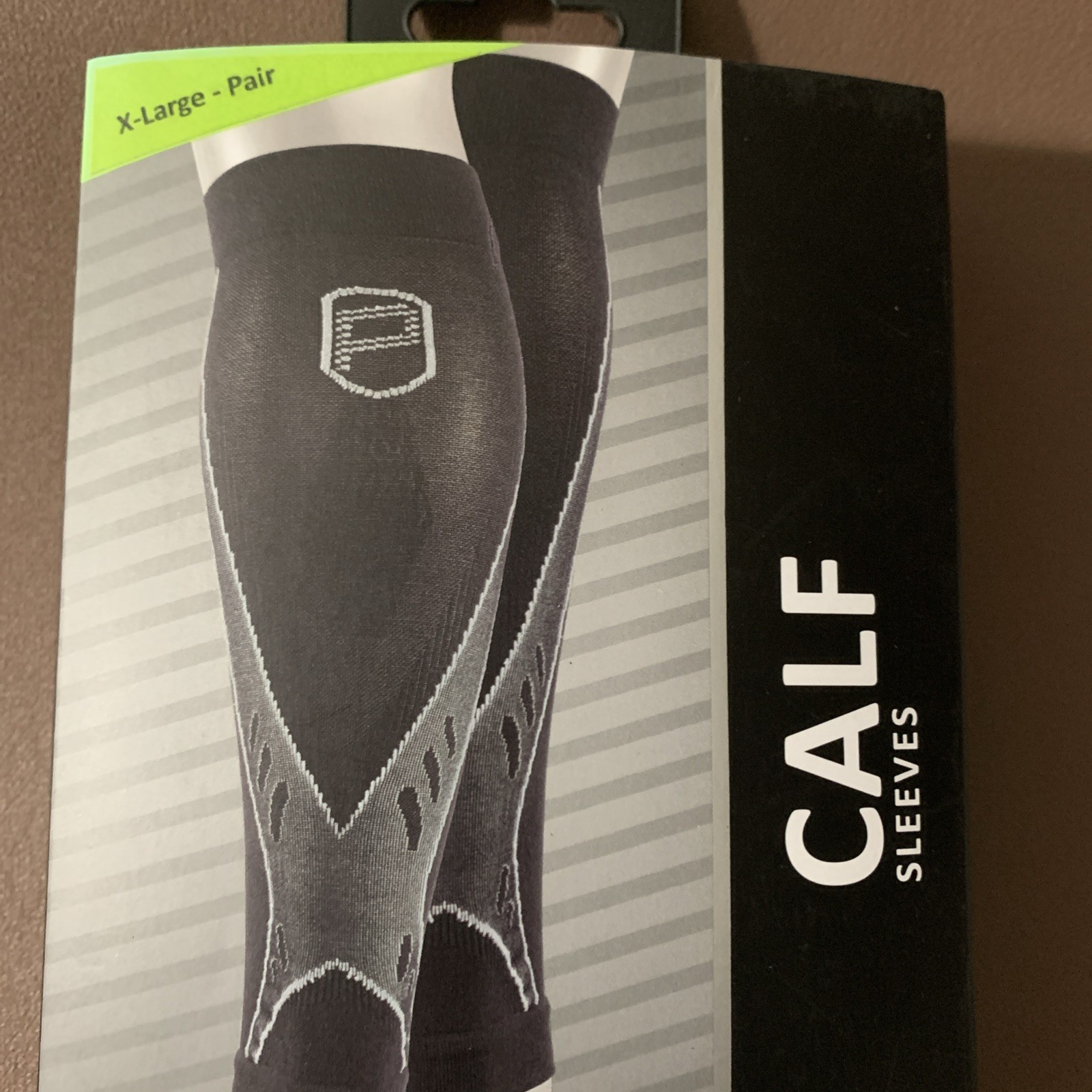P-TEX ** PRO KNIT COMPRESSION CALF SLEEVES **P-TEXC500” XL Pair **BLACK*NEW**