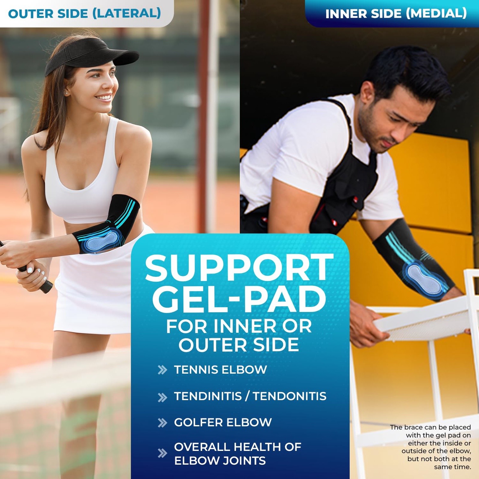 DR. BRACE Elite Elbow Brace Small Black-Blue