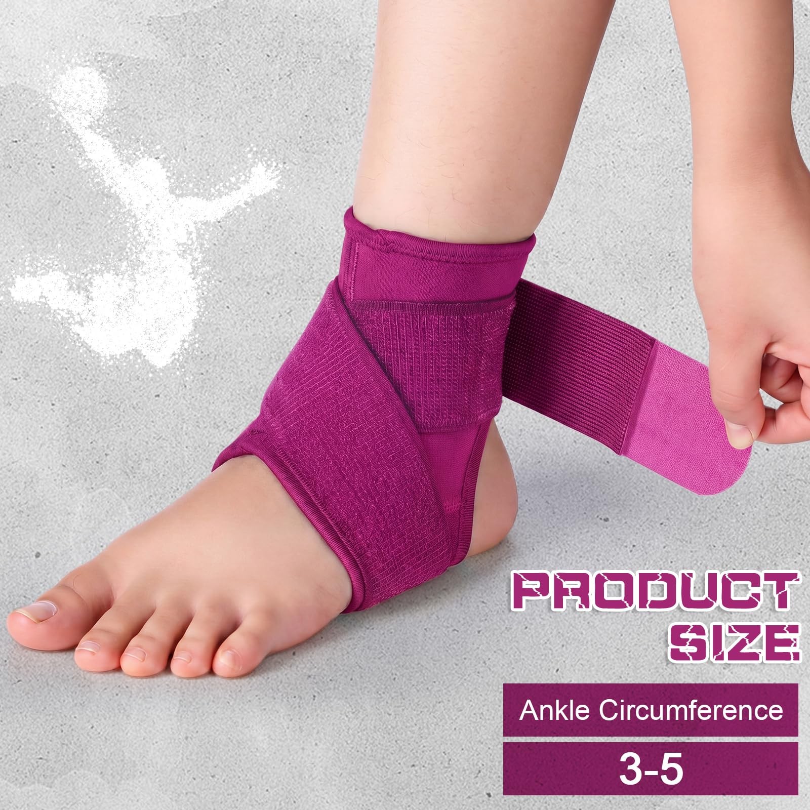 Honoson 2 Pcs Kids Ankle Brace Youth Ankle Support for Sports,Rose Red,S | Ne…