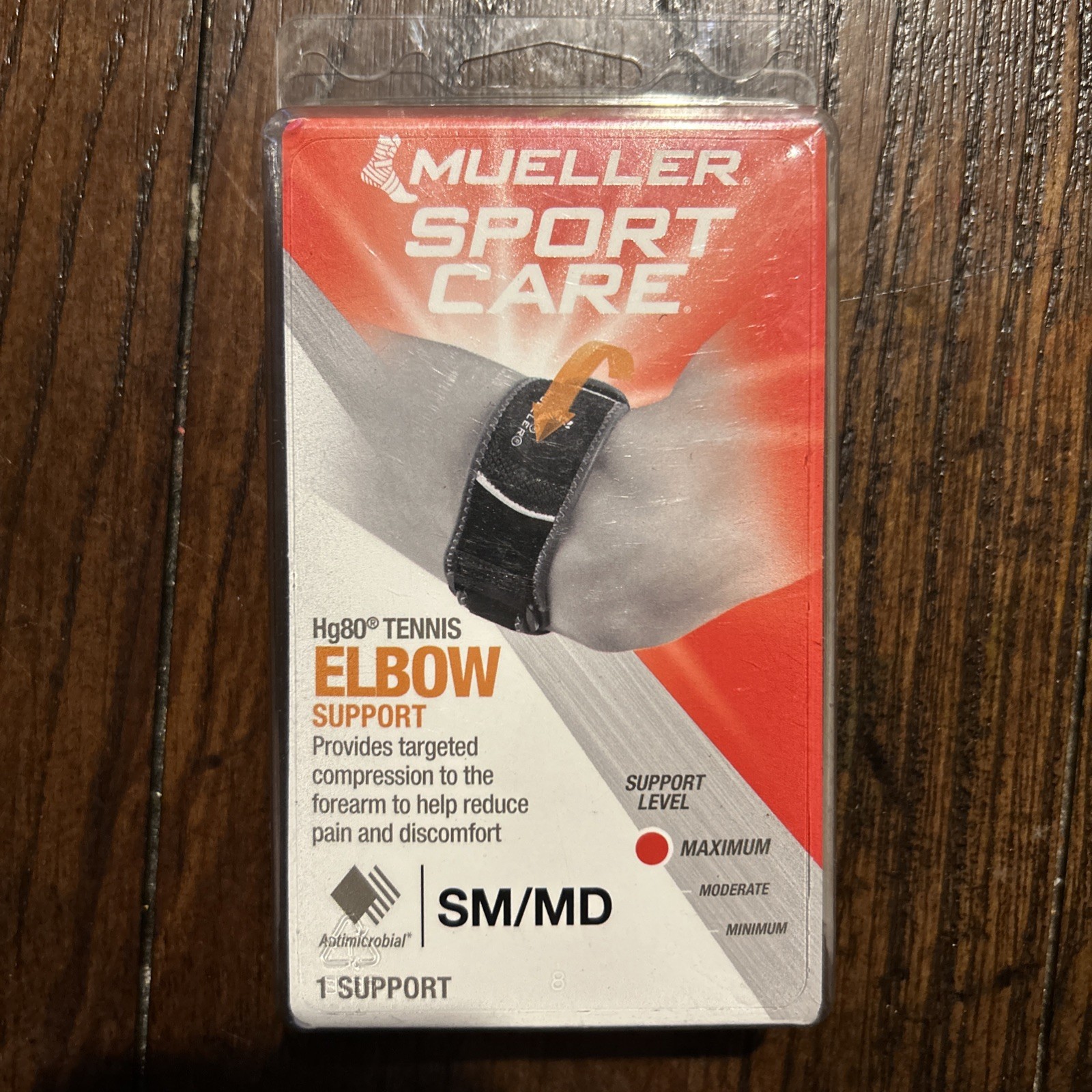 Mueller Sports Medicine Hg80 Premium Tennis Elbow Support – Black/Gray SM/MD