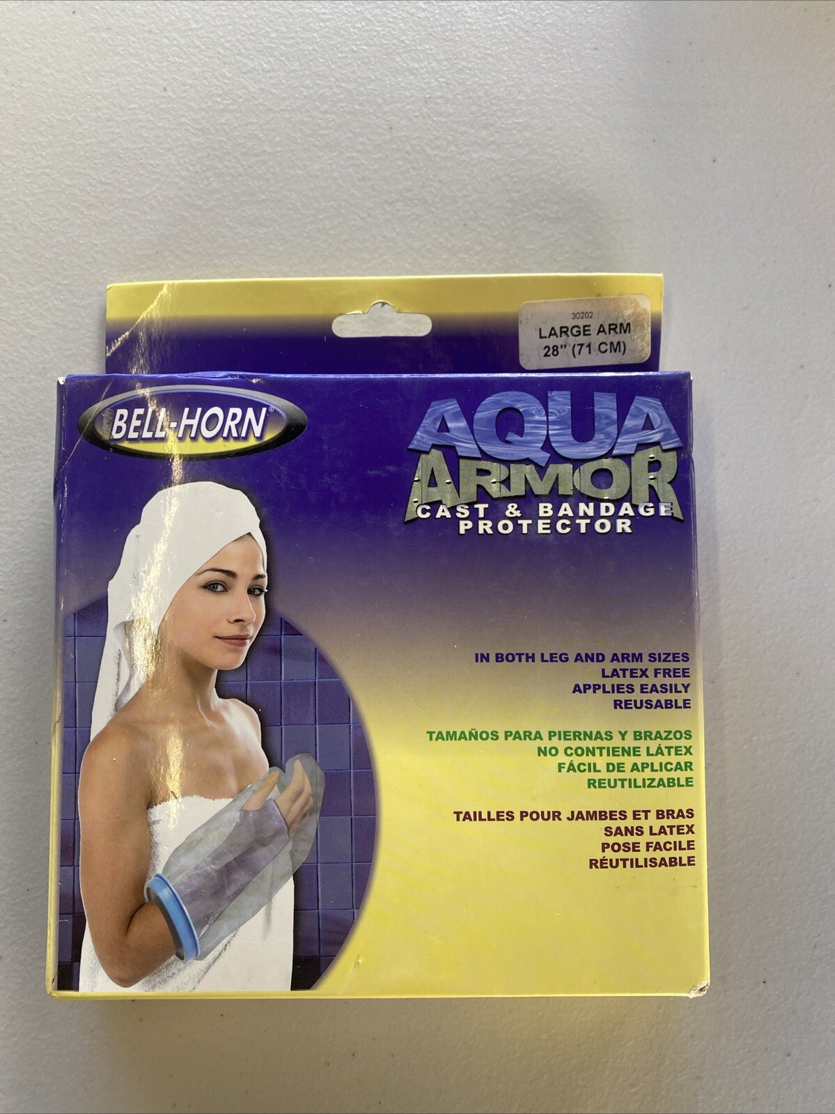 NEW GENUINE AQUA ARMOR ADULT LARGE ARM CAST PROTECTOR COVER 28” FREE SHIP