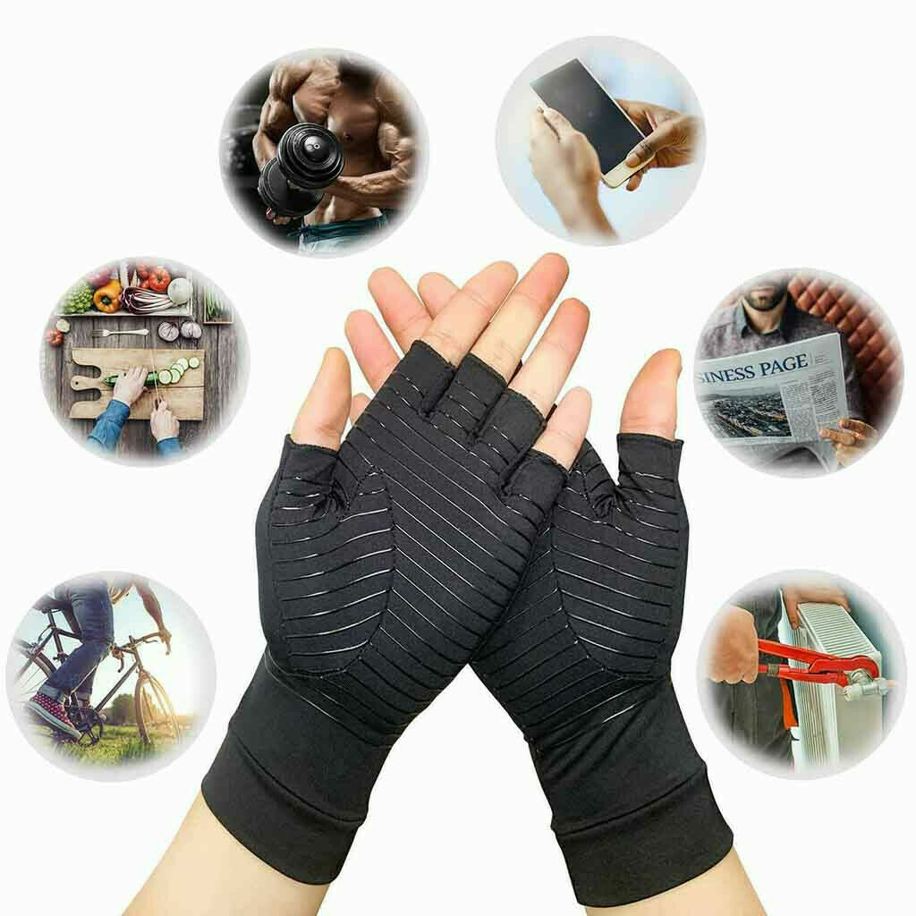 Pressure Gloves Work Health Half Finger Gloves Relieve Pain Rehabilitation USA