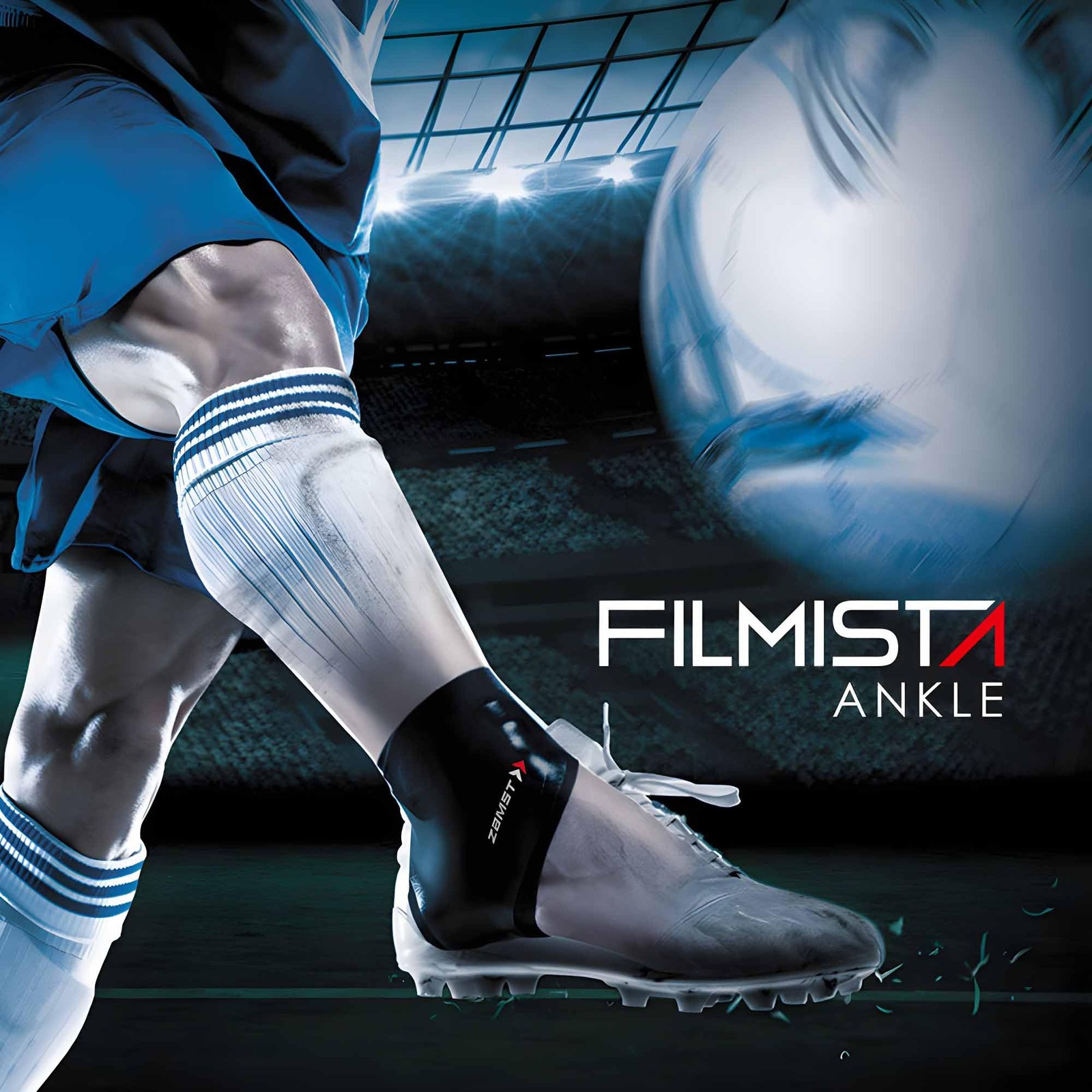 Zamst Filmista Ankle – Ultra-Thin Brace for Sport, Stabilizing Medium, Black