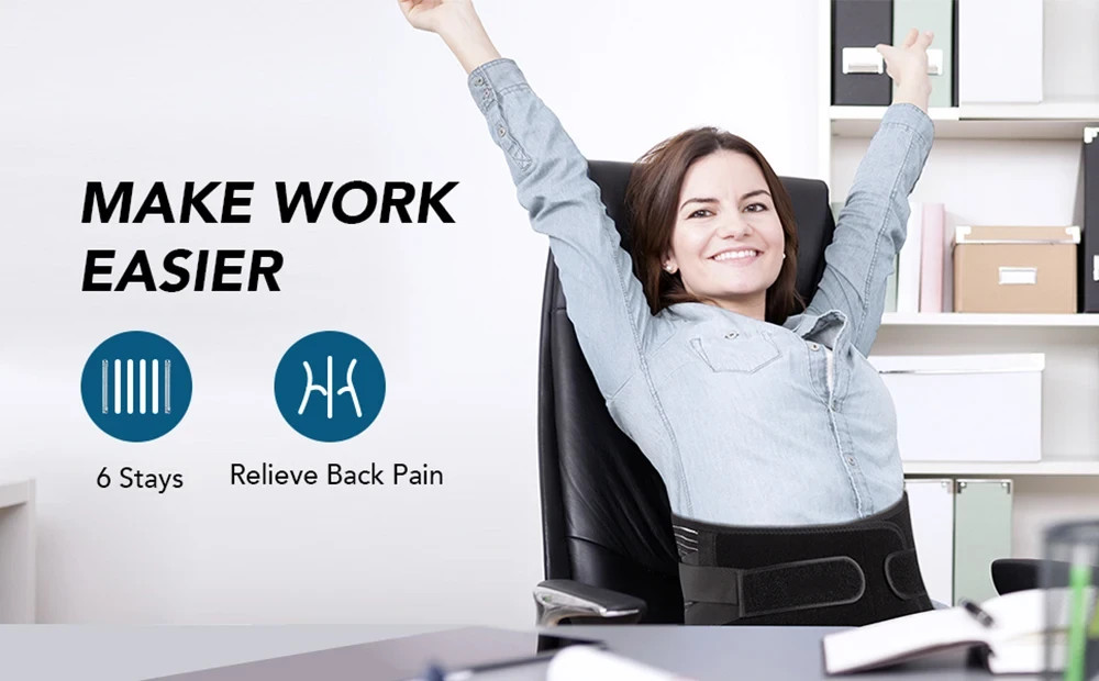 Adjustable Lower Back Brace Lumbar Support Waist Belt For Men Women Pain Relief