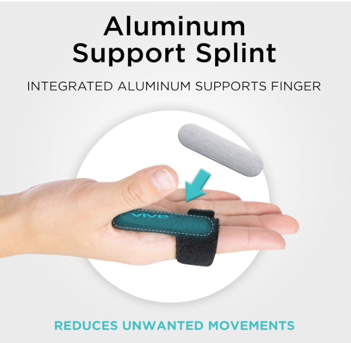 Vive Trigger Finger Splint – Support Brace for Middle, Ring, Index, Thumb