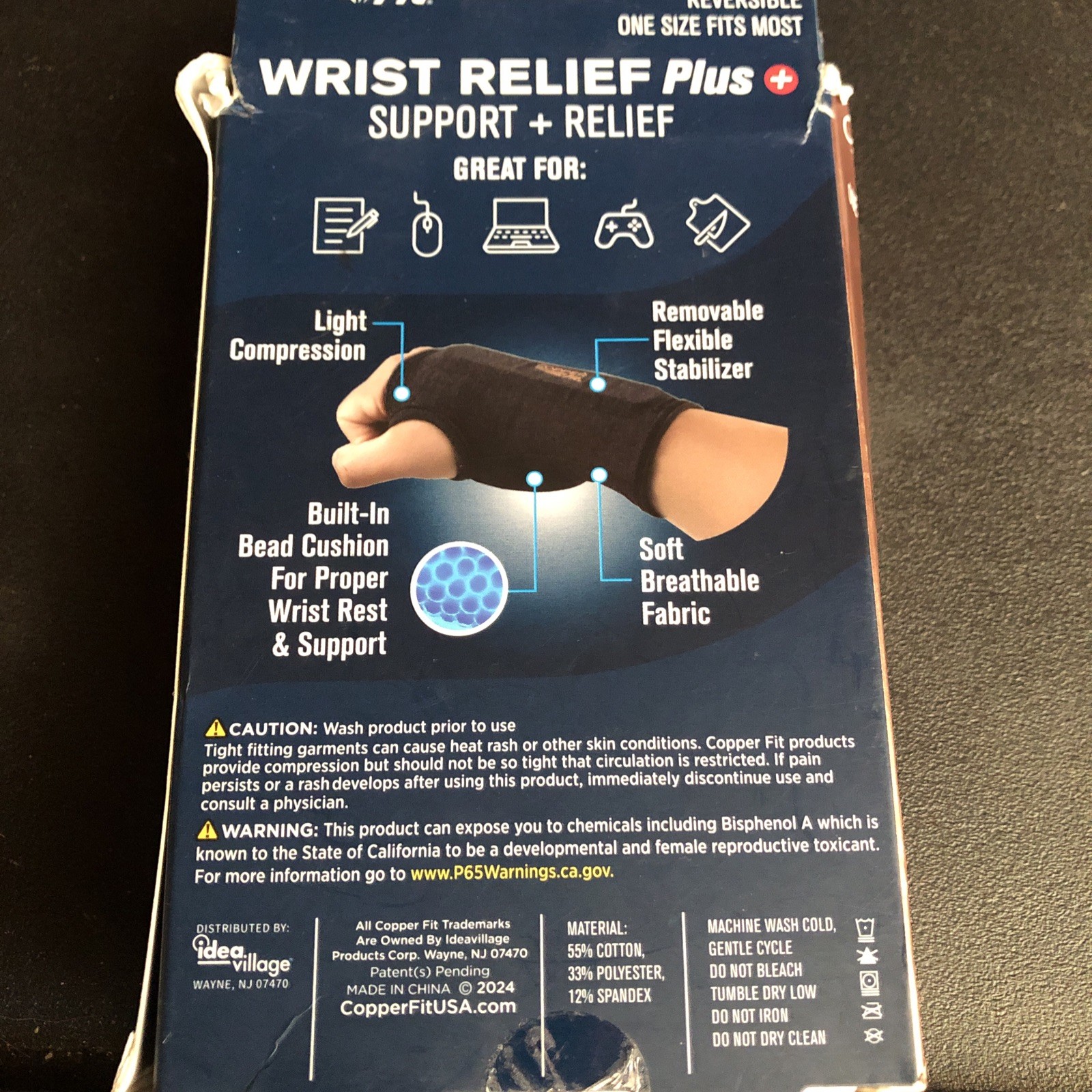 Copper Fit Support & Relief Left or Right Relief Plus Reversible Sleeve