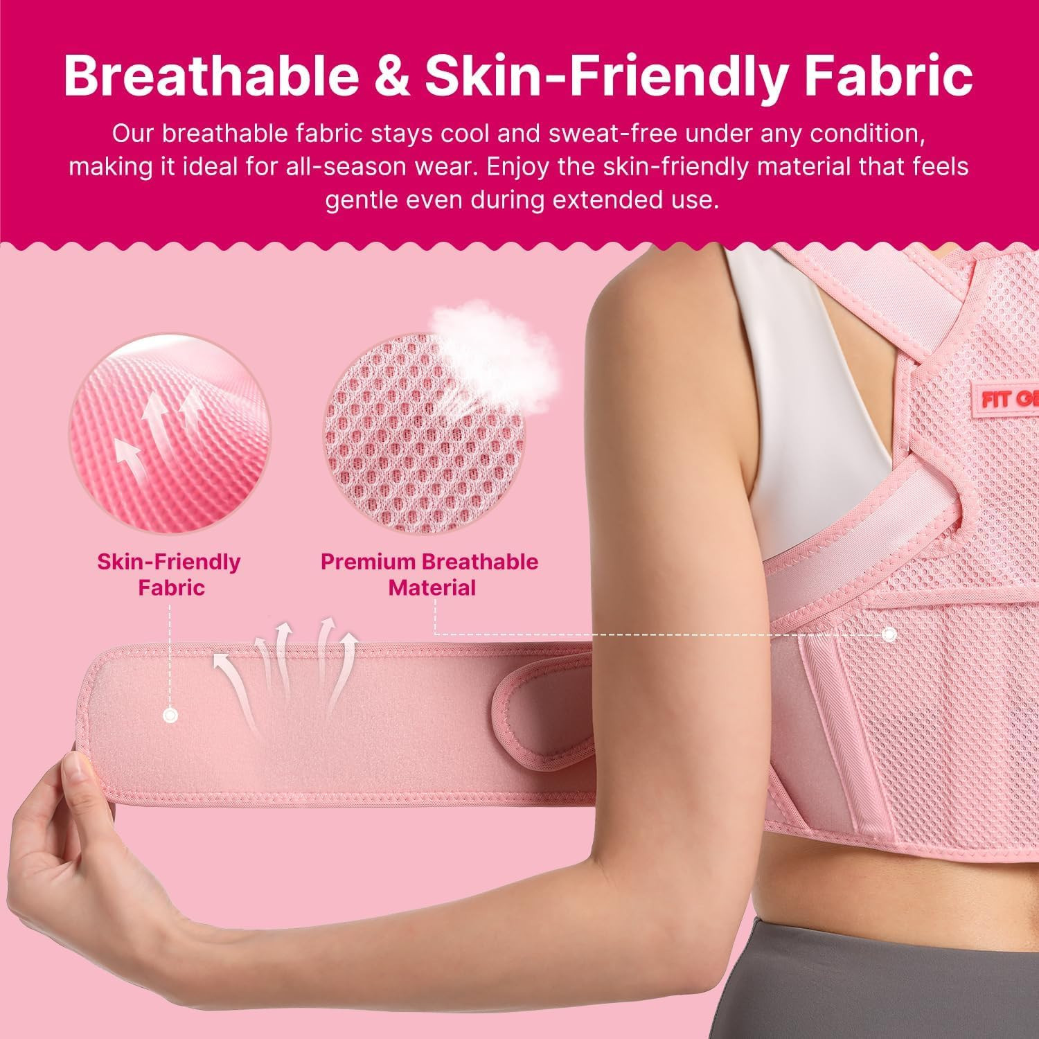 Posture Corrector for Women: Adjustable Lightweight Upper Back Brace for Neck Sh