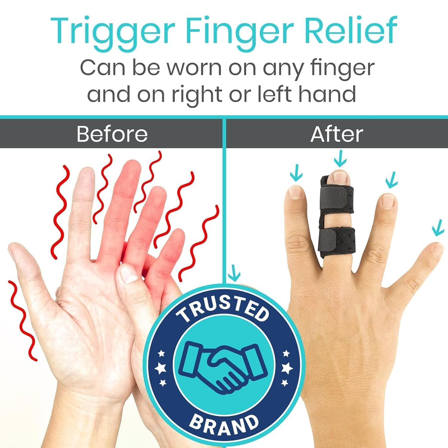 Finger Splint (2 Pack) – Universal Finger Straightener – Broken and Trigger Fing