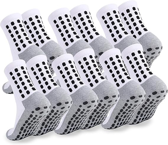 “6 Par Calcetines Medias Antideslizantes Para Futbol Yoga Ejercicio Hombre Mujer