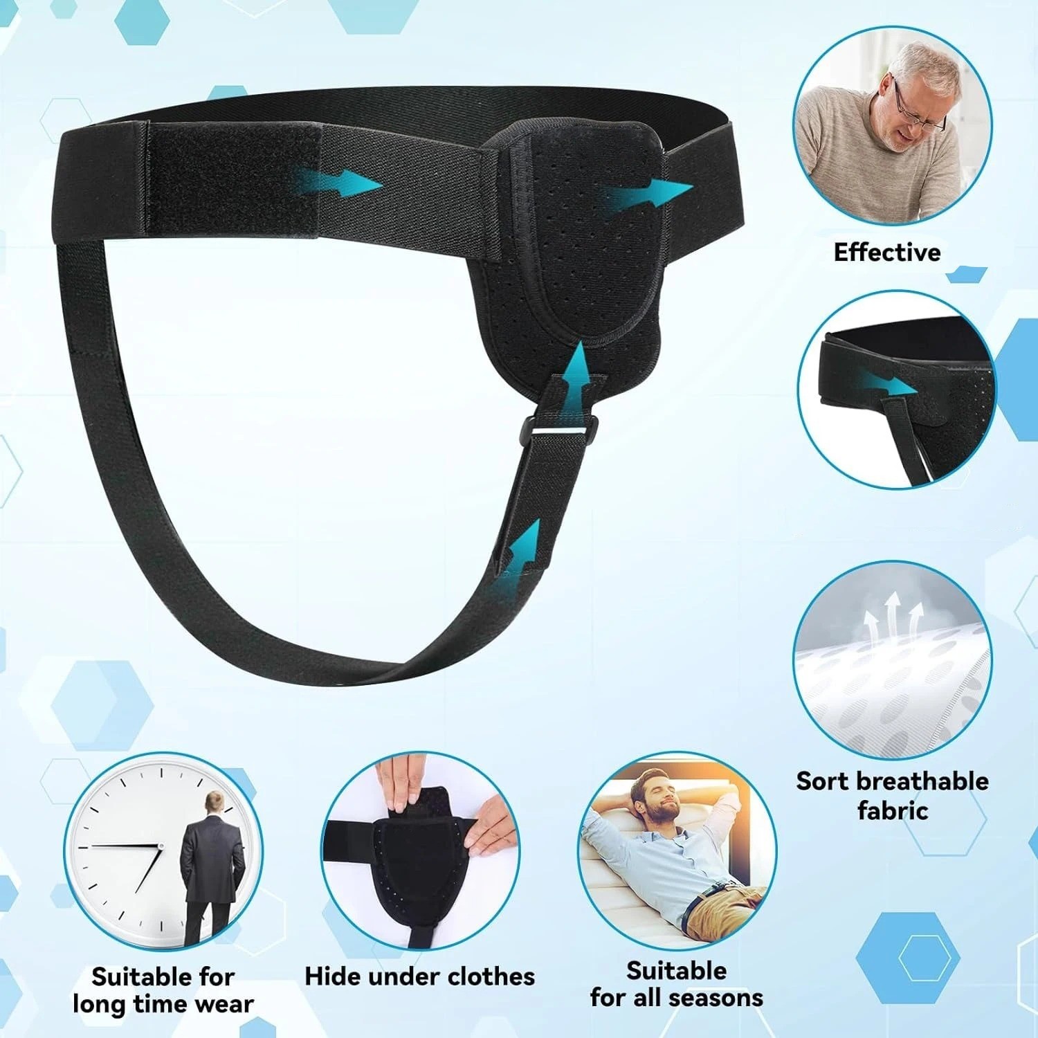 Hernia Support Belt Inguinal Groin For Men Women Hernia Pain Relief Truss Brace
