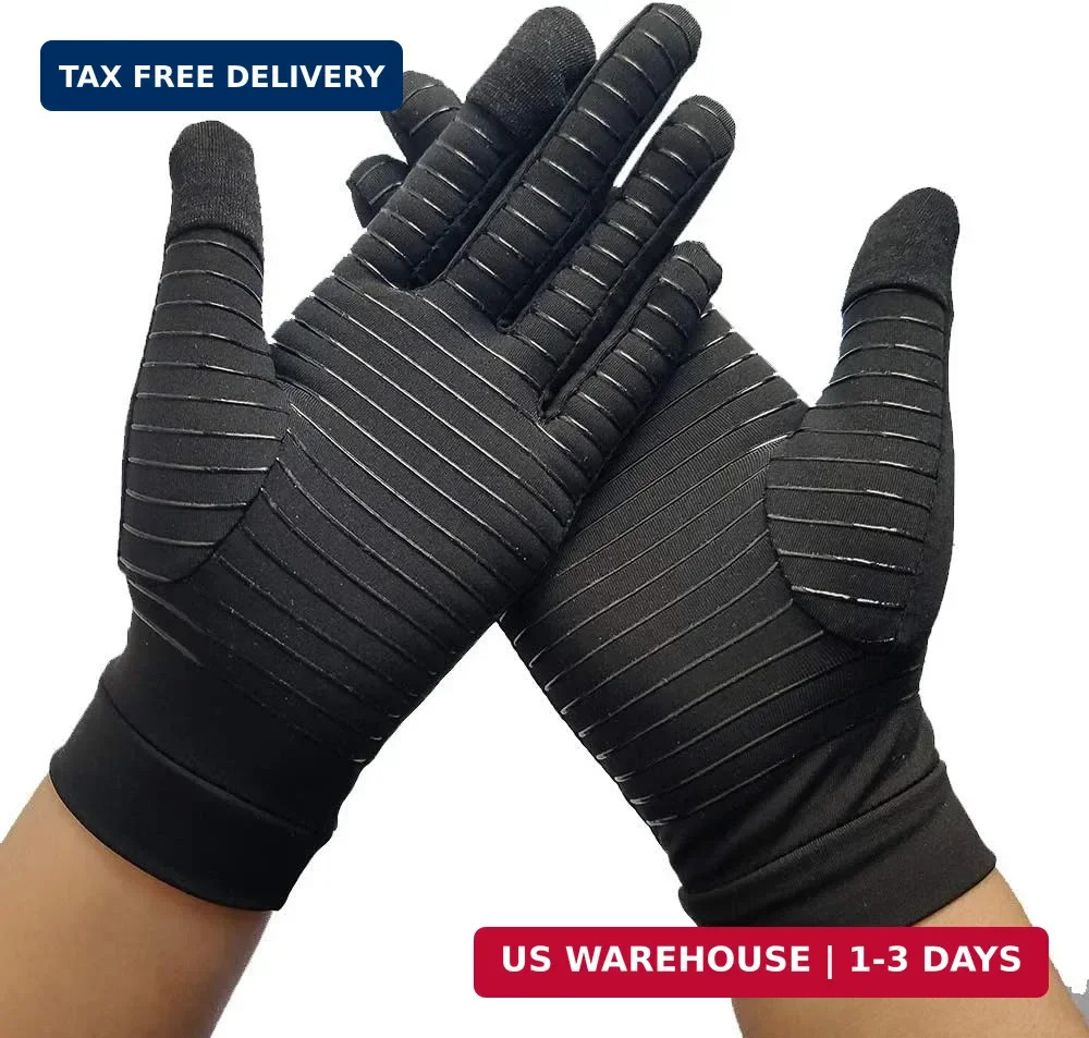 Full Finger Arthritis Gloves Copper Infused Compression Gloves for Arthritis