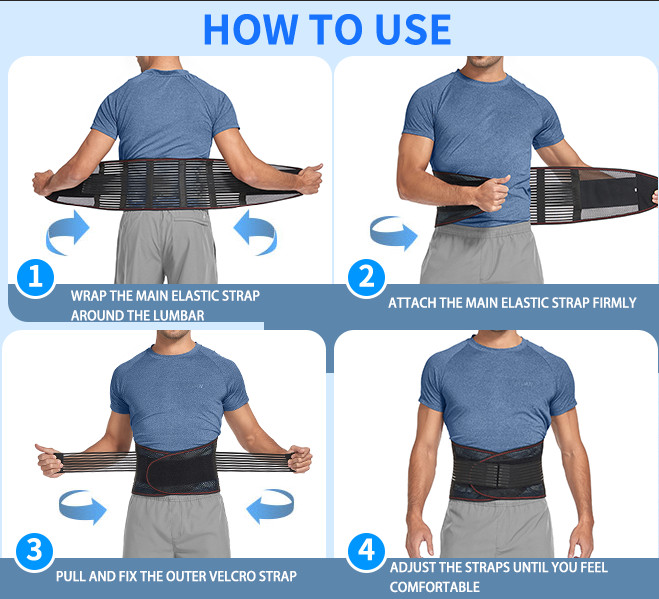 Lower Lumbar Brace Back Lumbar Support Double Pull Belts Pain Relief Men Women