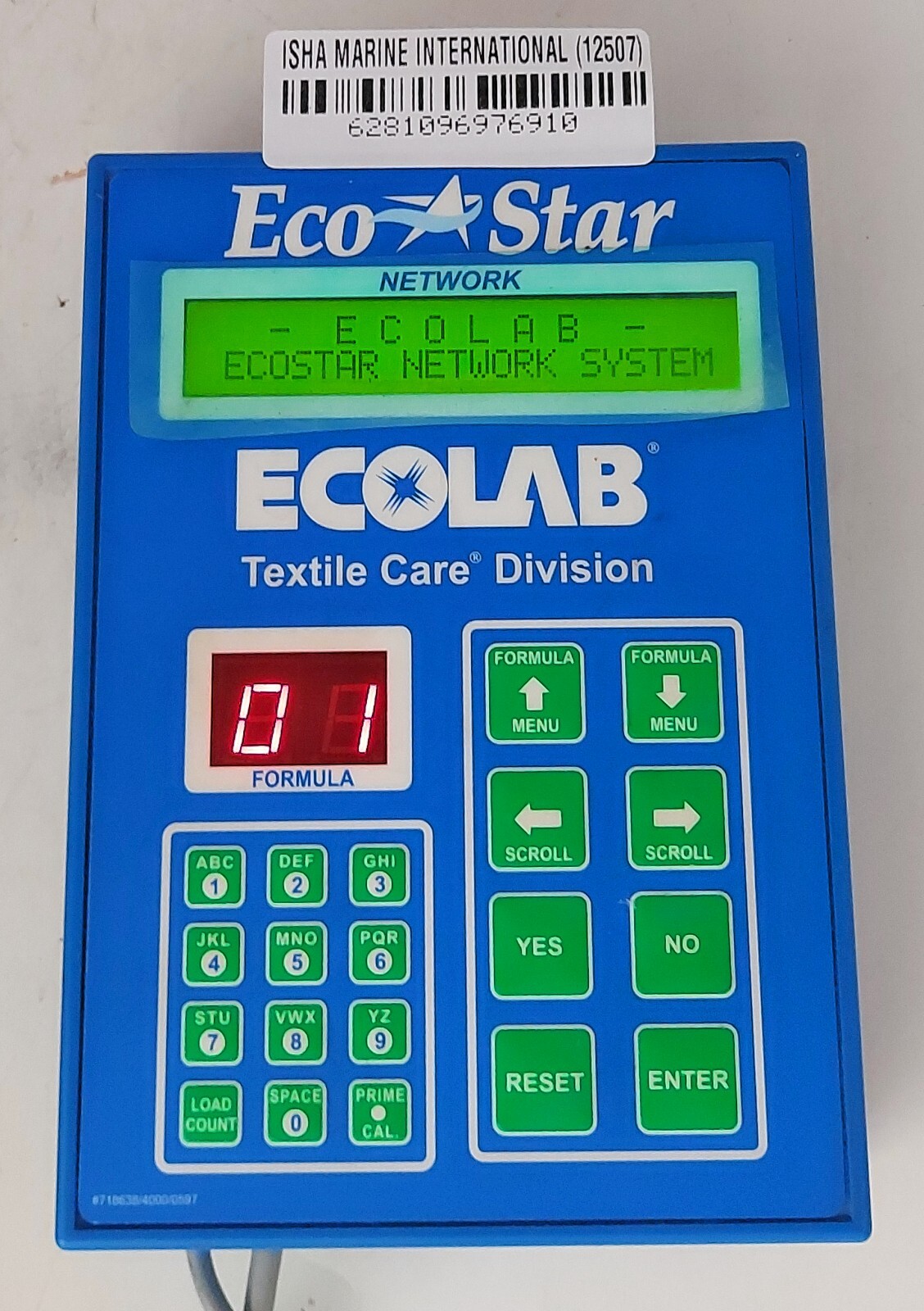 Eco Star ECOLAB NWC-QC Textile Care Division