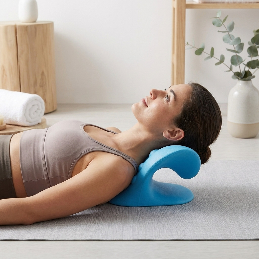 Neck Stretcher Cervical Traction Pillow for Neck Shoulder Pain TMJ Relief