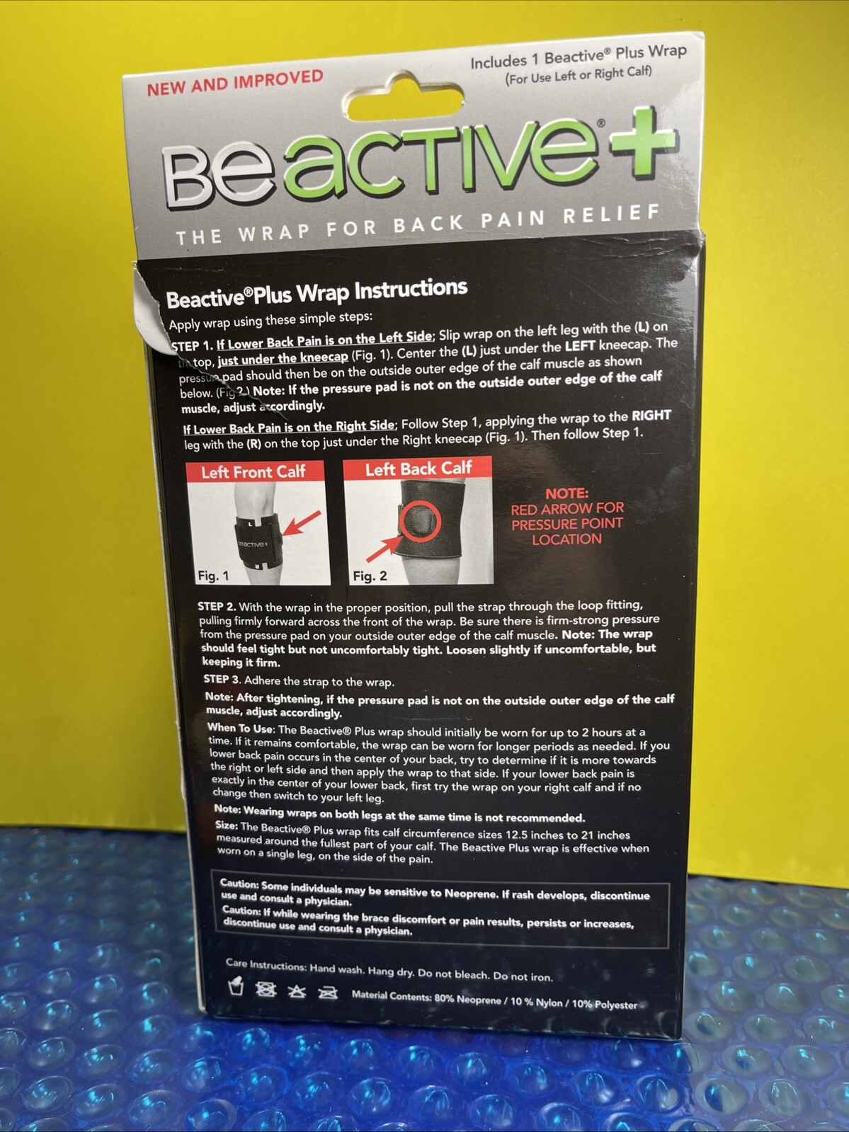 BeActive Plus Calf Wrap – Black (BA-1000) New