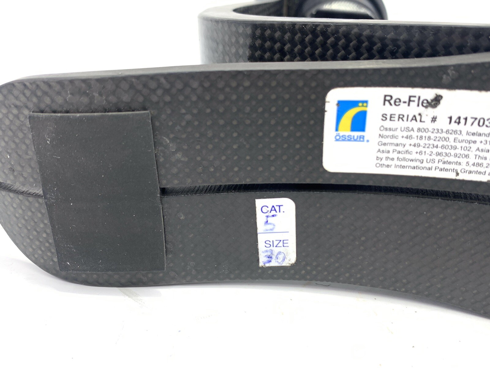 ossur reflex Re-flex Shock prosthetic foot. size 30. category 5. prosthetic leg