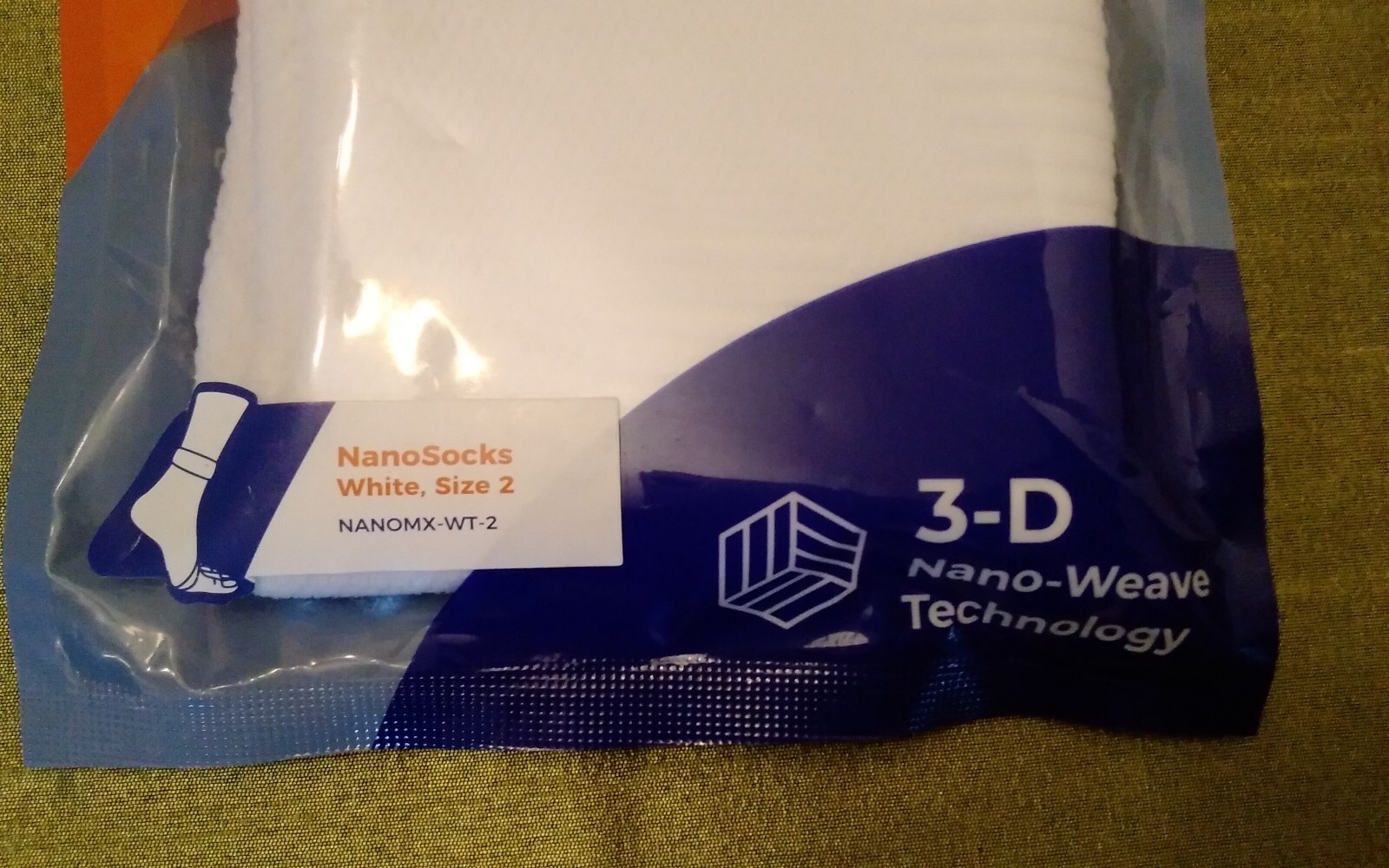 NANOSOCKS 3D Nano-Weave Technology White Size 2 NANOMX-WT-2