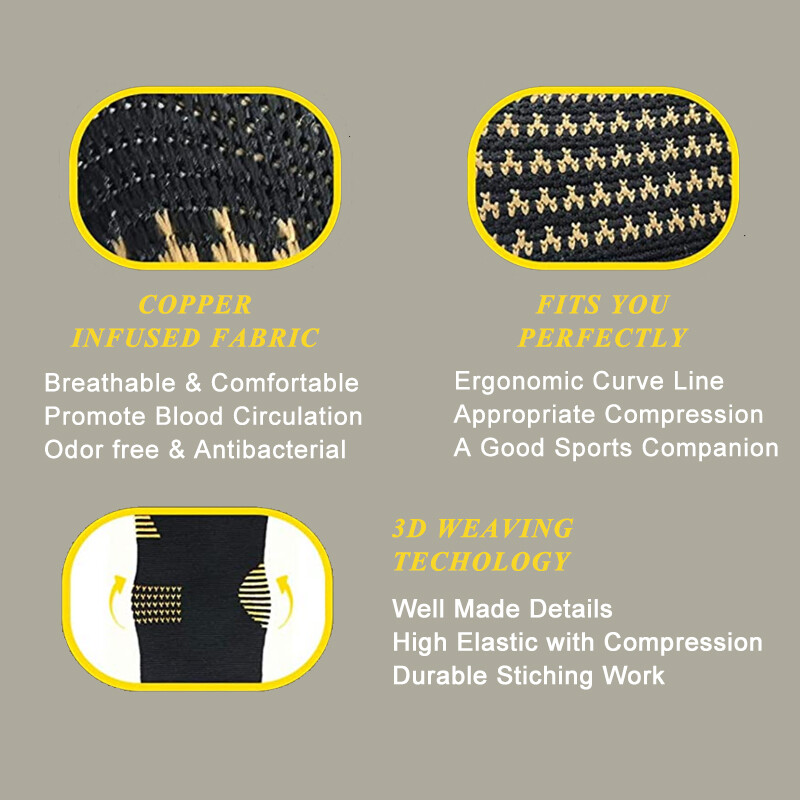 Copper Ankle Support Brace Compression Sleeve Plantar Fasciitis Foot Wrap Pain