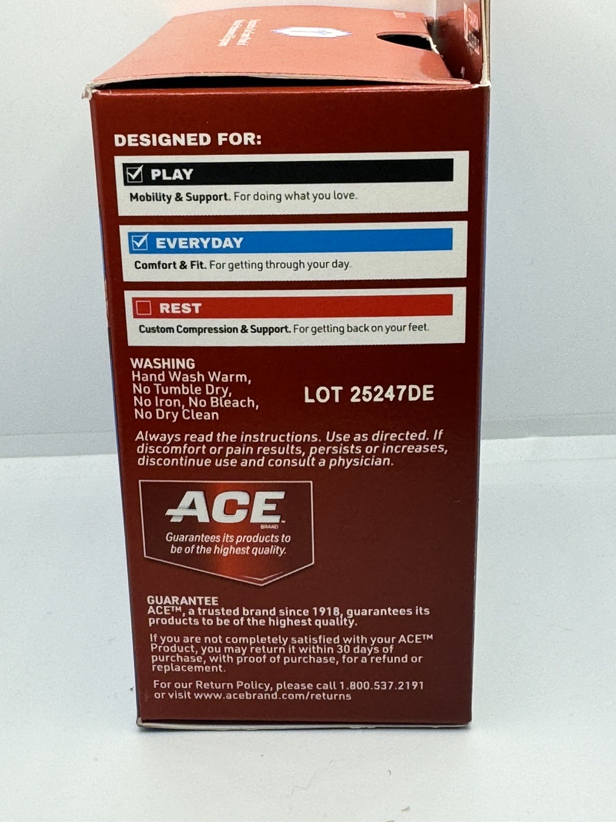 3M ACE Ankle Flex Comfort Compression Sleeve One Size Black Support Brace