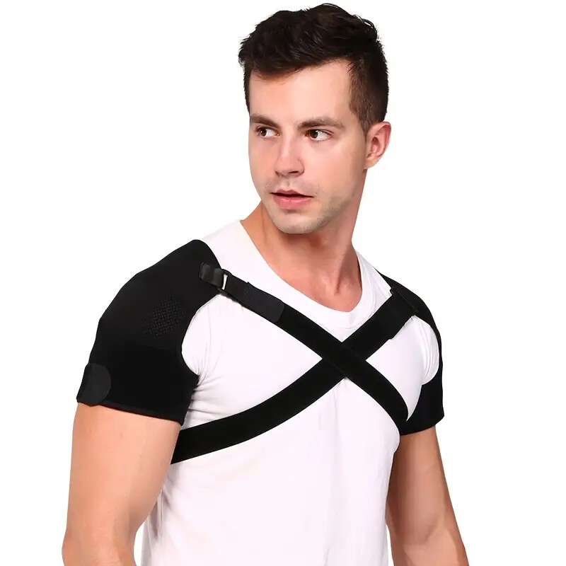 Adjustable Double Shoulder Support Back Posture Corrector Wrap for Pain Relief